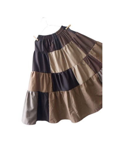 FALDA PATCHWORK - CHEESCAKE TEXIL - CHOCOLATE