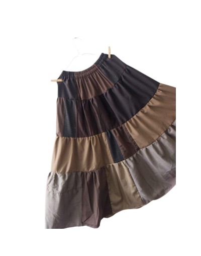 FALDA PATCHWORK - CHEESCAKE TEXIL - CHOCOLATE