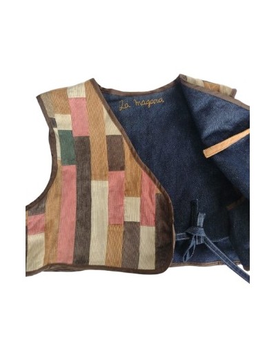 Chaleco cosecha en patchwork 