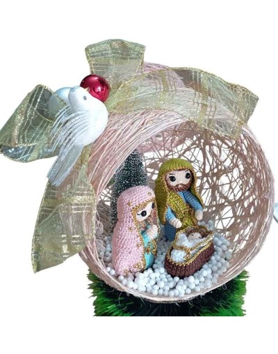 Pesebre navideño tejido 