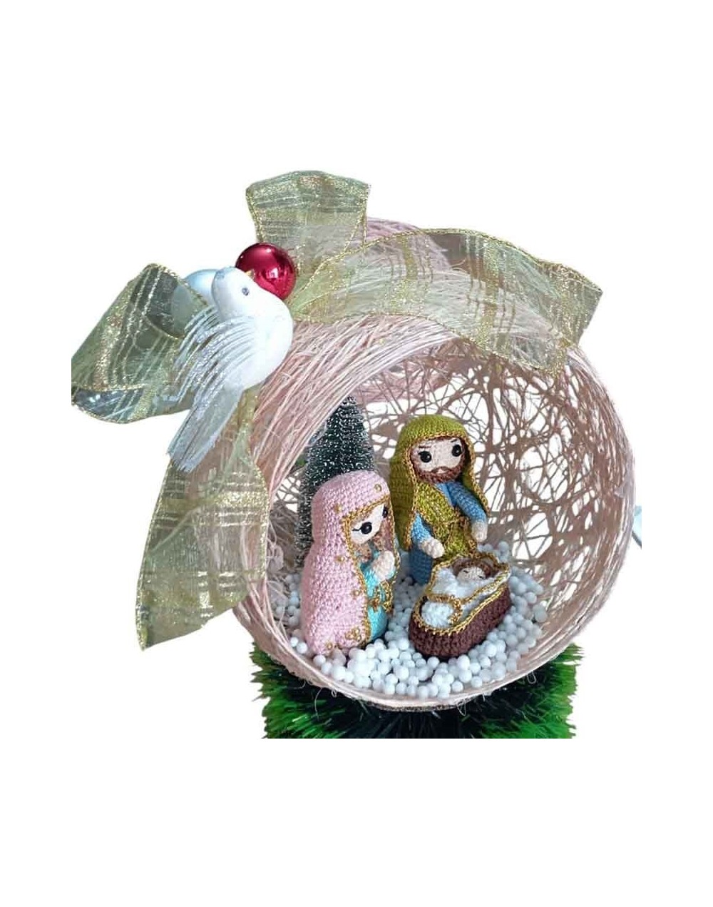 Pesebre navideño tejido 