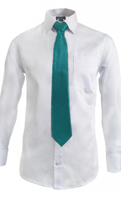 Camisa blanca formal puño para mancornas slim fit