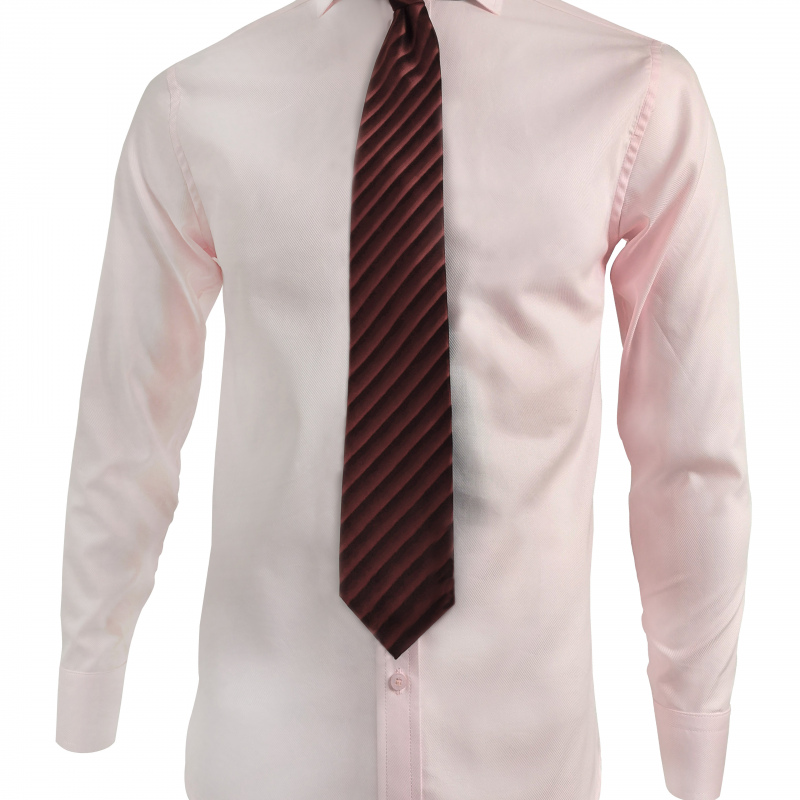 Camisa formal rosa slim fit en algodón
