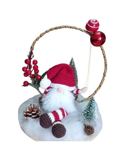 Gnomo navideño tejido a mano 