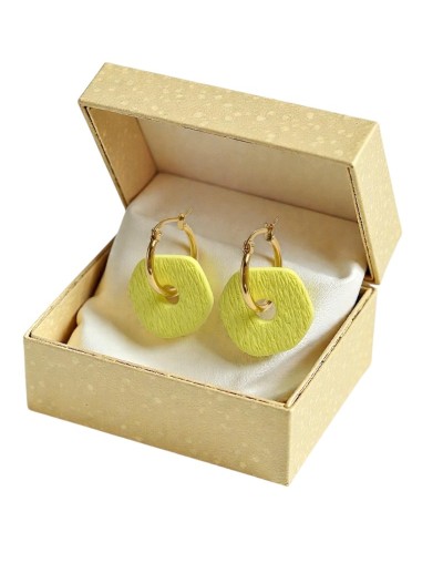 Aretes MI DOLÇA - Dije verde texturizado