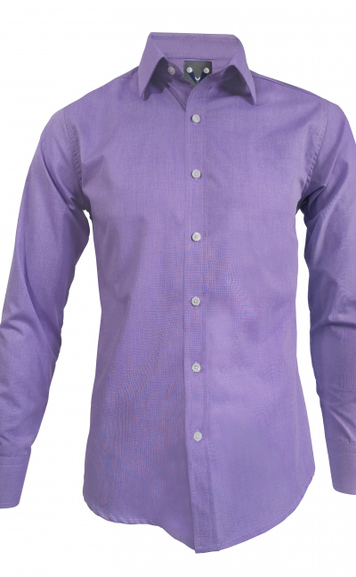 Camisa casual lila morado slim fit en algodón