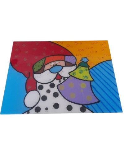 Combo Navideño Individuales x6 + Portavasos x6 + Caja Servilletera – MDF Resinado