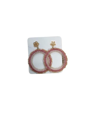 Aretes Aro Ecológico mostacilla Murano Mamá Pancha Artesanías