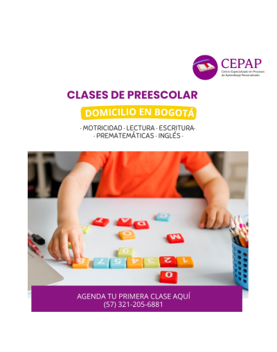Profesor de preescolar a domicilio- Lecto escritura