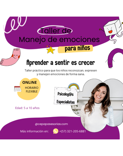 Taller manejo de emociones para niños