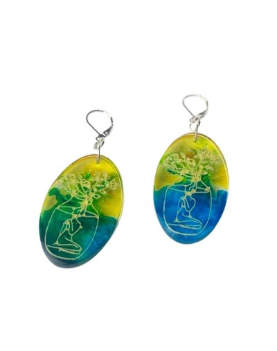 Aretes Mujer en Florero - Transparentes | Plata 925 | Mujerón ON!