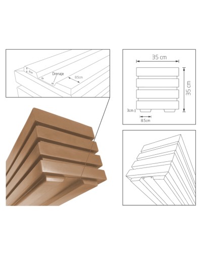 Jardinera Polietileno 90 cm | Diseño Versátil y Ligero | Tumatera