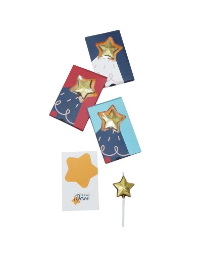 Vela de los Deseos de Chocolate | Estrella chocolate Artesanal