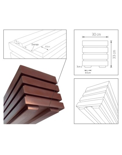 Jardinera Polietileno 70 cm | Compacta y Moderna | Tumatera