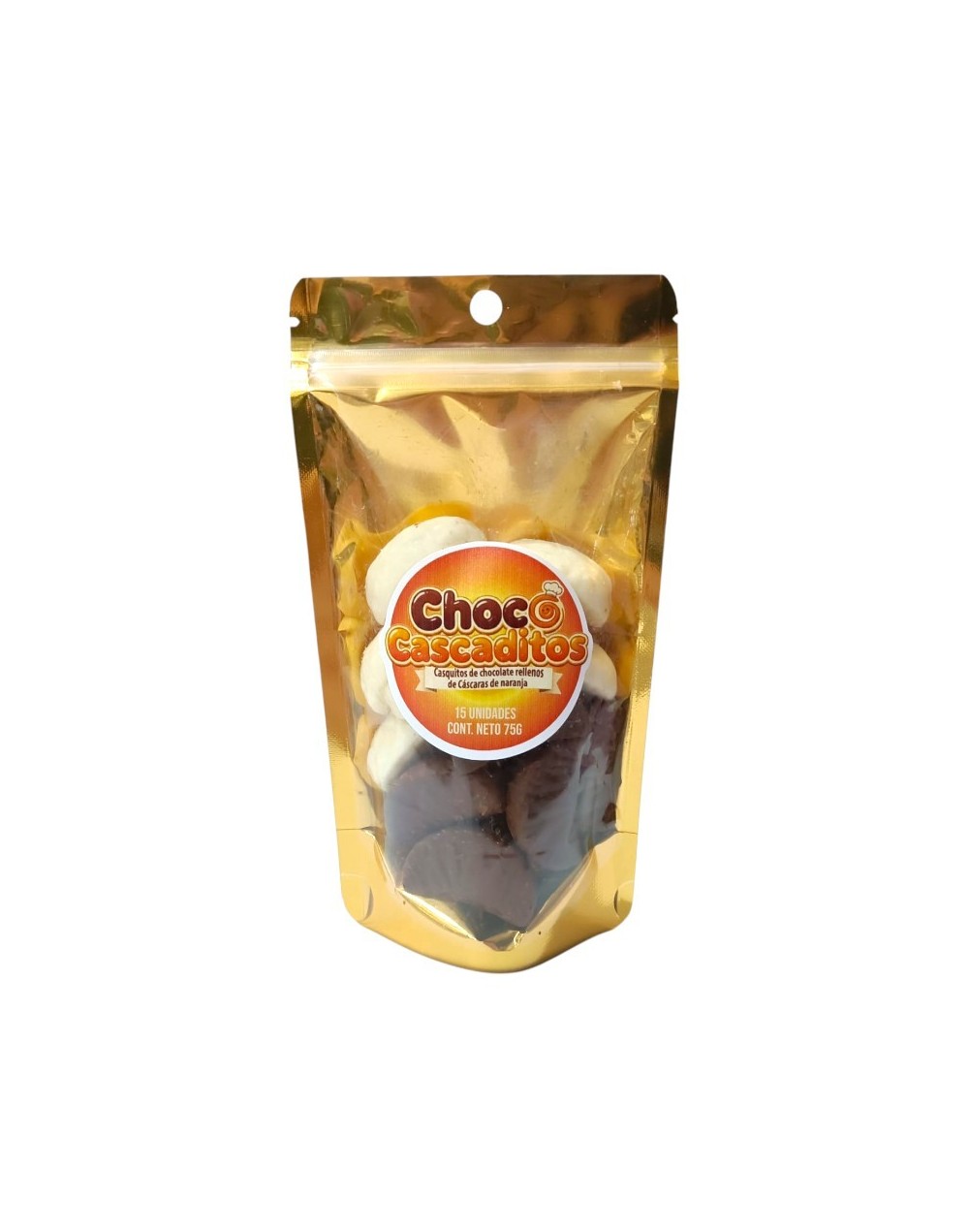 Cascaditos: Casquitos de Chocolate y Naranja Confitada