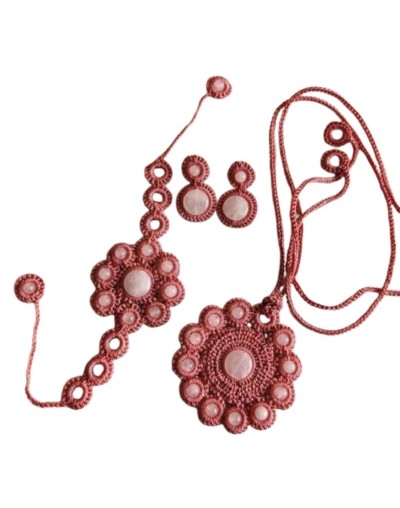 Juego tejido medallón Mamá Pancha Artesanías  