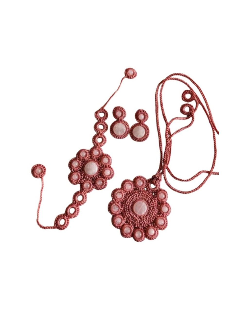 Juego tejido medallón Mamá Pancha Artesanías  