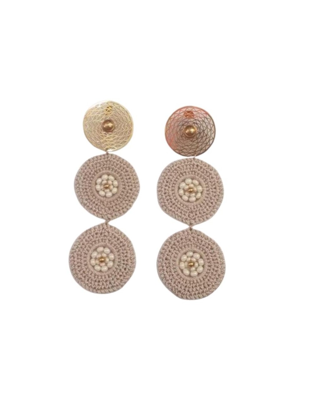 Maxi aretes crochet Mamá Pancha Artesanías
