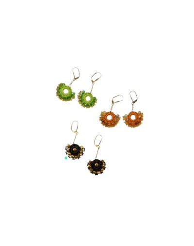 Aretes pequeños crochet Mamá Pancha Artesanías 