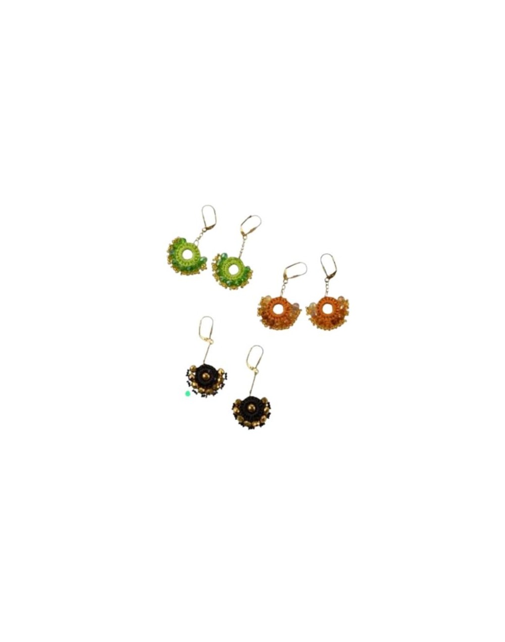 Aretes pequeños crochet Mamá Pancha Artesanías 