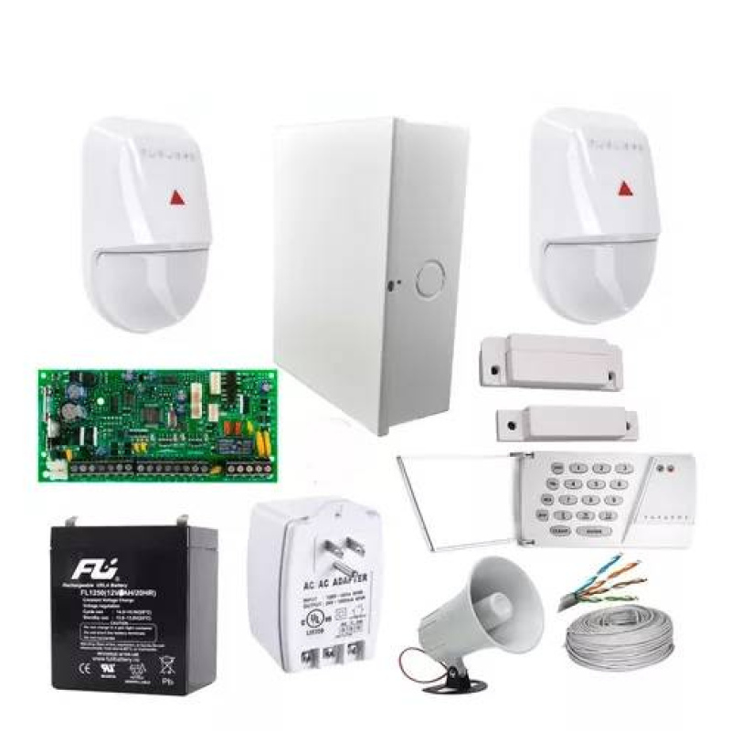 Kit de alarma paradox sp4000 de 4 zonas para el hogar, comercio e industria. Incluye instalación.