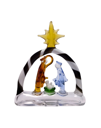 Pesebre Arco Blanco y Negro