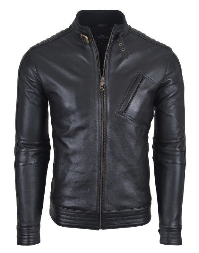 Chaqueta en cuero lchl01 black la chaqueteria