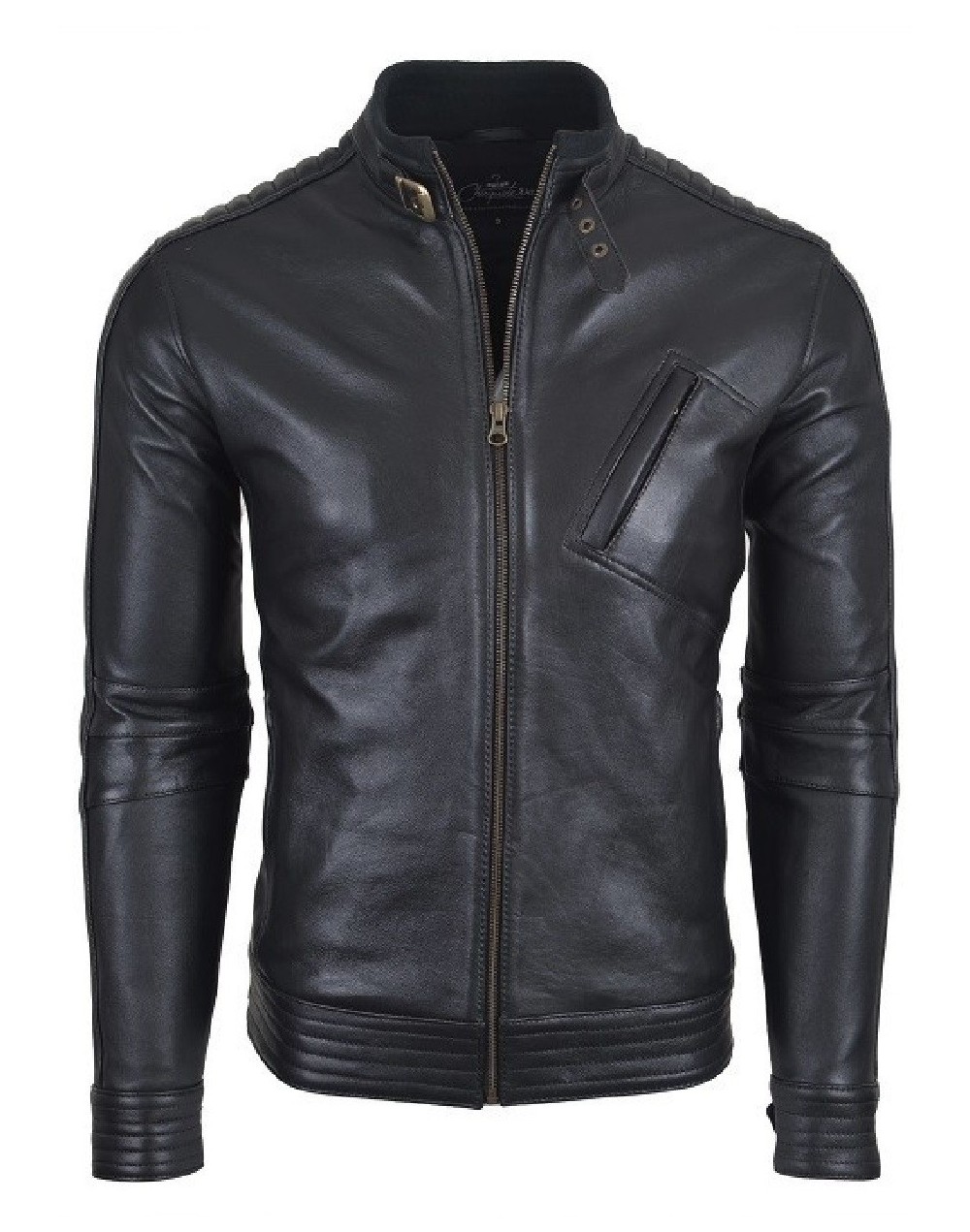 Chaqueta en cuero lchl01 black la chaqueteria