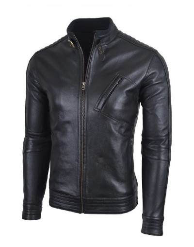 Chaqueta en cuero lchl01 black la chaqueteria