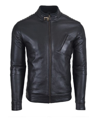 Chaqueta en cuero lchl01 black la chaqueteria