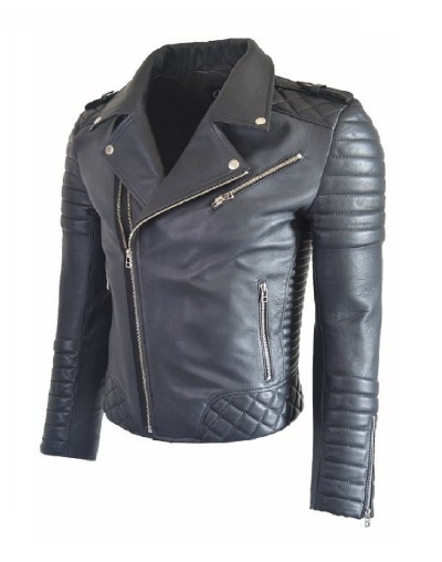 Chaqueta en cuero blug black La chaqueteria