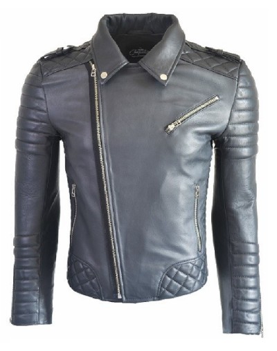 Chaqueta en cuero blug black La chaqueteria