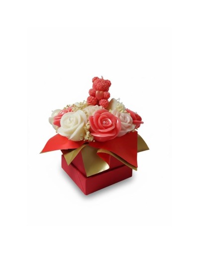 bouquet cuadrado mediano rojo