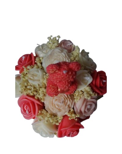 bouquet cuadrado mediano rojo