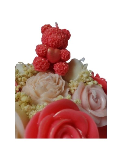 bouquet cuadrado mediano rojo