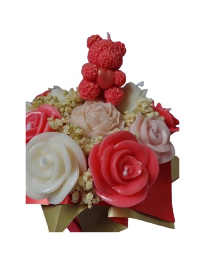 bouquet cuadrado mediano rojo