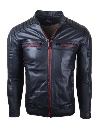 Chaqueta en cuero lchl28 black la chaqueteria