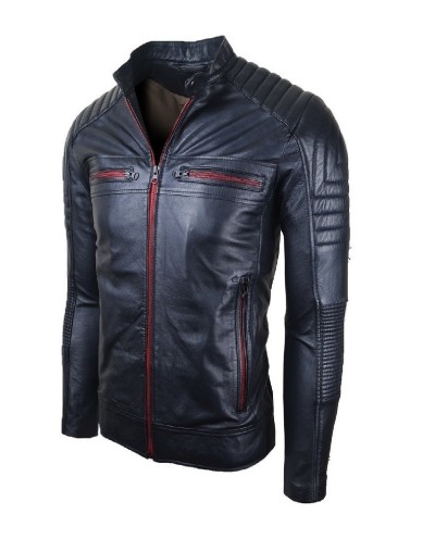 Chaqueta en cuero lchl28 black la chaqueteria