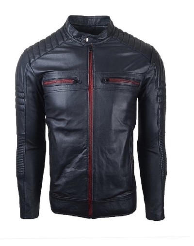 Chaqueta en cuero lchl28 black la chaqueteria
