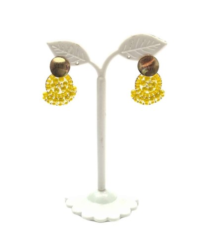 Aretes en mostacilla sol de atardecer