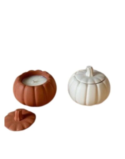 vela recipiente calabaza