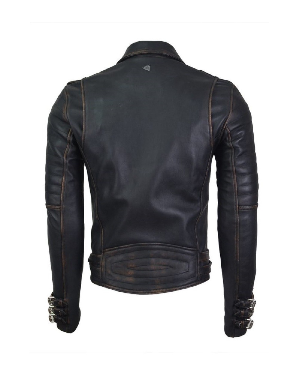 Chaqueta en cuero subzero black envejecida la chaqueteria