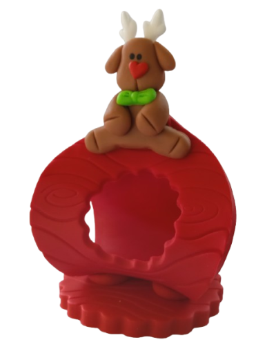 Este encantador servilletero portabonbón está elaborado a mano en porcelanicrón, combinando funcionalidad y belleza artesanal. E