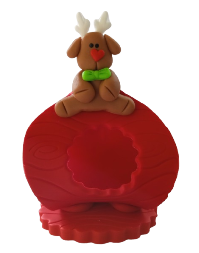 Este encantador servilletero portabonbón está elaborado a mano en porcelanicrón, combinando funcionalidad y belleza artesanal. E