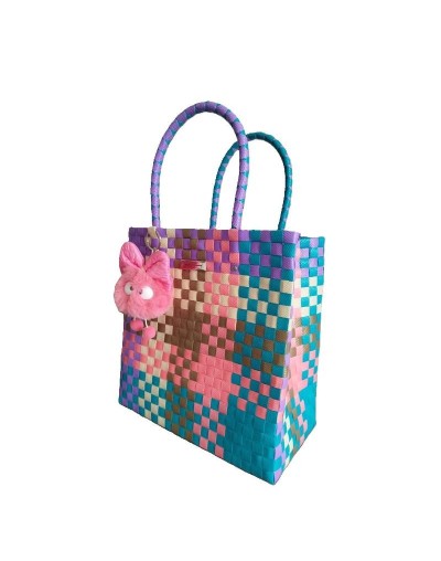 Bolso de Mano en Zuncho - Broches Multicolor