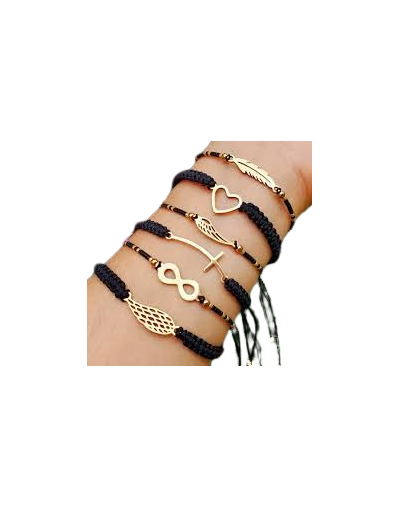 Manillas macrame dije acero Mama Pancha Artesanías