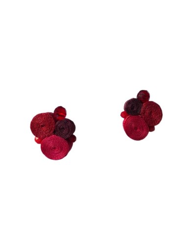 Aretes Topo Treboli Rojo