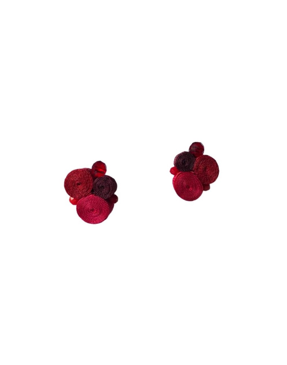 Aretes Topo Treboli Rojo