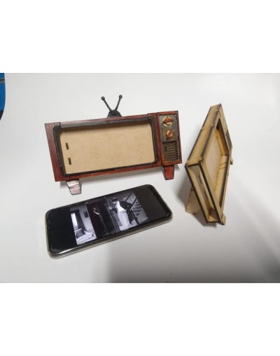 Soporte para celular televisor vintage 