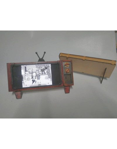 Soporte para celular televisor vintage 